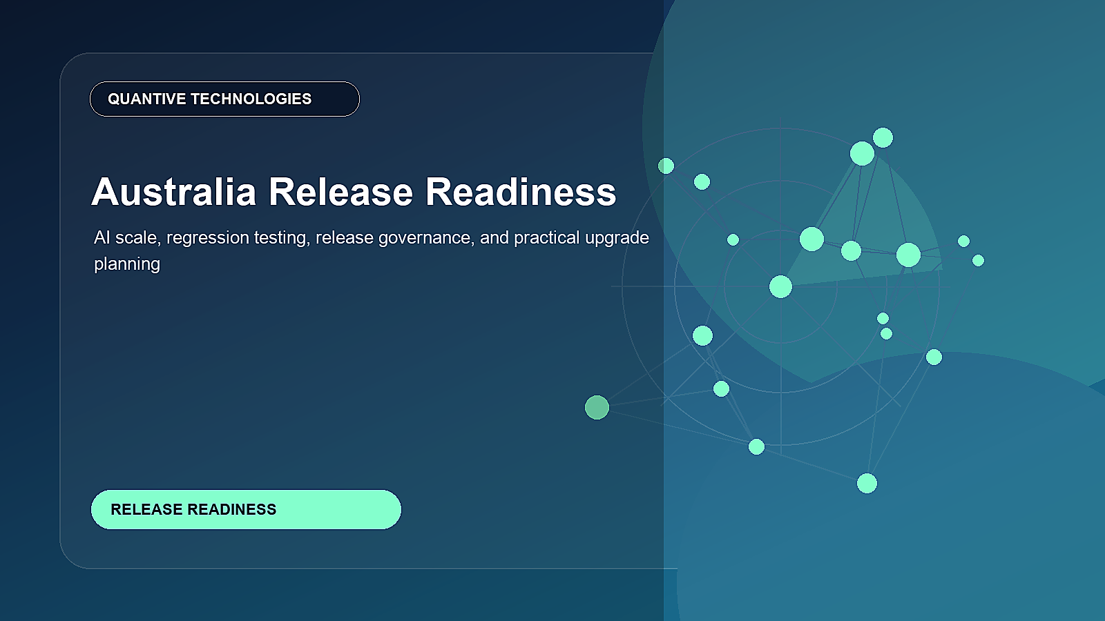 ServiceNow Australia release readiness hero image showing AI scale testing and governance