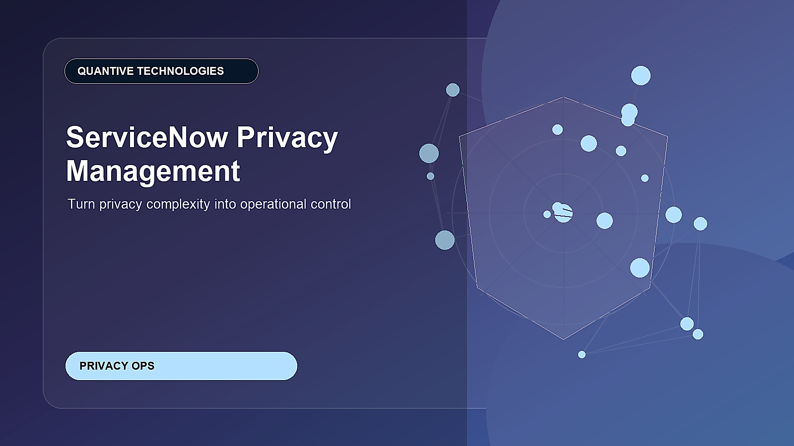 ServiceNow Privacy Management hero image showing privacy operations and risk control