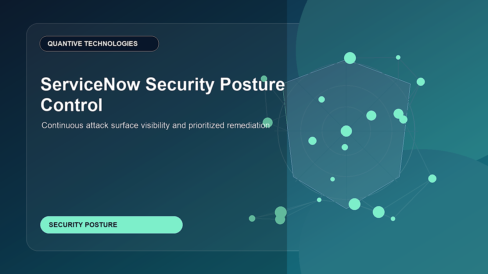 ServiceNow Security Posture Control hero image showing attack surface visibility and risk signals